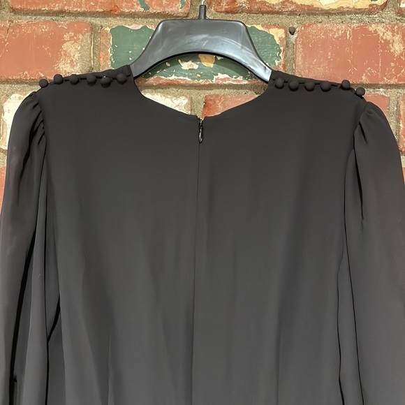 Pleated Short Black Dress W/ Shoulder Buttons - the Kooples size small (1) NWT - Picture 9 of 9